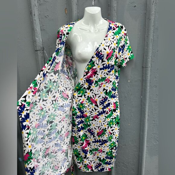 Diane Von Furstenberg New Julian Two Garden Daisy Multi Wrap Dress, approx 8 - Picture 10 of 16
